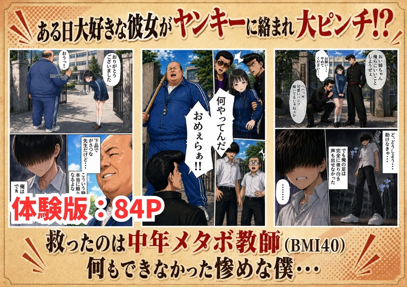 【昭和編】想いを寄せていたクラスメイトが中年メタボ教師(BMI40)と肉体関係だった件 画像3
