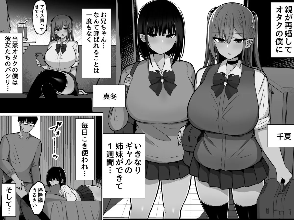 いきなりギャル姉妹〜親の再婚でデキたギャル姉妹にチンポ貸す話 画像1